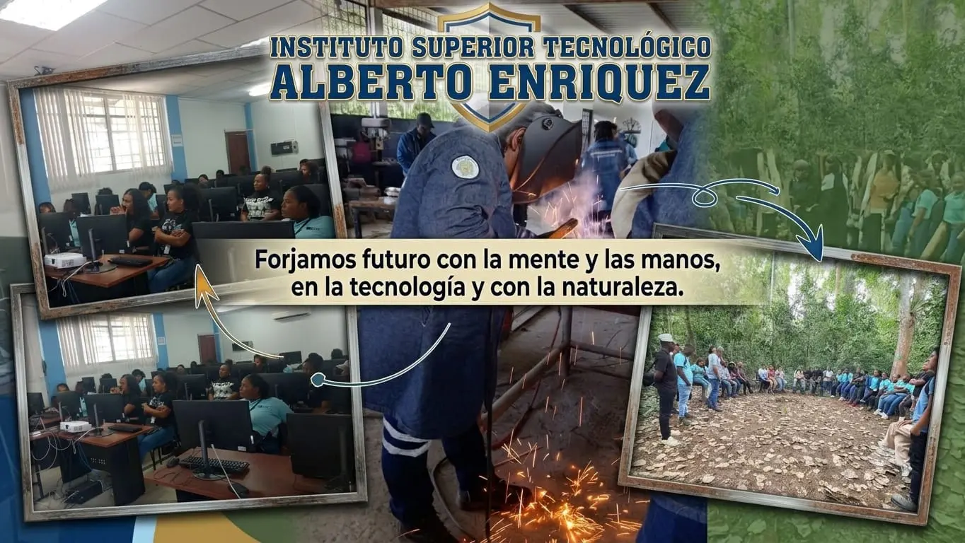 Collage institucional del ISTAE con actividades académicas, técnicas y de vinculación